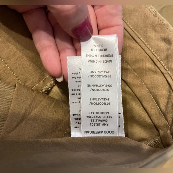 NWT Good American Women's Good Skate Jeans in Good Khaki Sz 16 - Picture 5 of 8